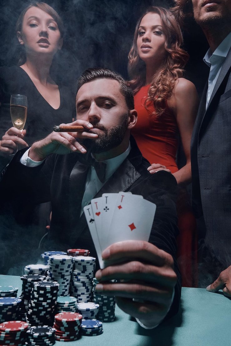 Dealer memutar roda French Roulette dengan bola di studio setor 123